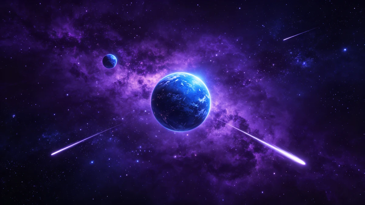 科幻宇宙电脑背景示例1